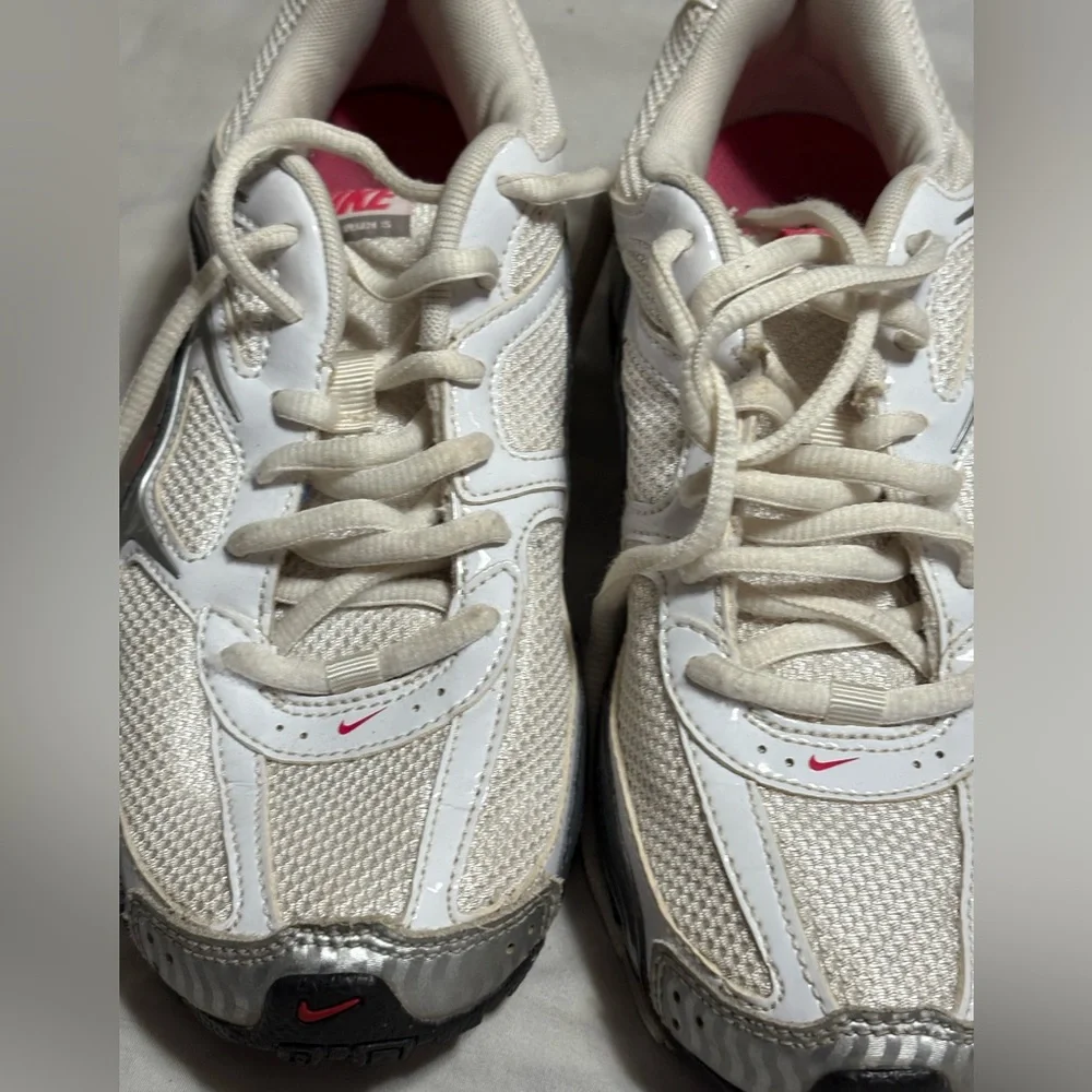 Nike White and Silver Sneakers